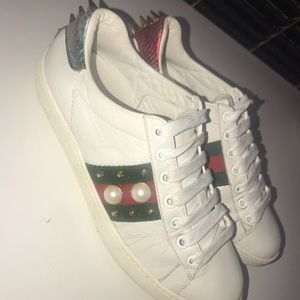 🔥 AUTHENTIC GUCCI PEAL SPKE TENNIS SNEAKERS VINTAGE SIZE 36 g us 5.5